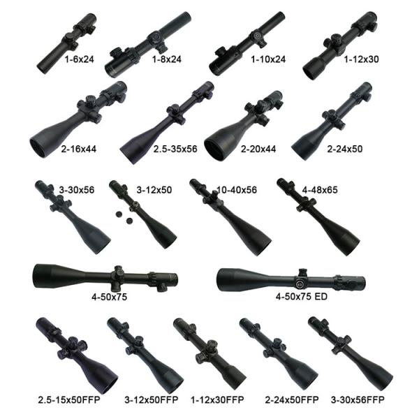 SECOZOOM ED Lens Long Range Glass Etched Matte SF Riflescope 4-50X75 W/ 21mm Mount Rings