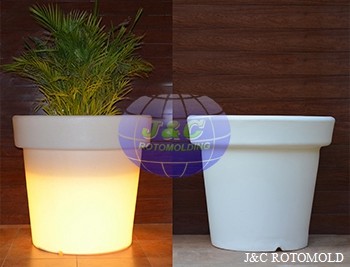 Round  LED Light PlasticRotomolded Planters By Aluminum A356 Rotomolding Molds