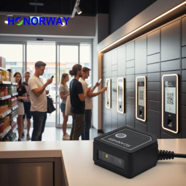 Compact Embedded Fixed 2D Barcode Reader High Density PDF417 For Driver License