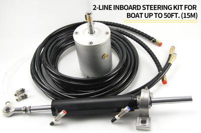 Winibo Q450 Inboard Hydraulic Steering Kit With Helm Pump, Compact Cylinder, Tubing For Boats Under 15Meters