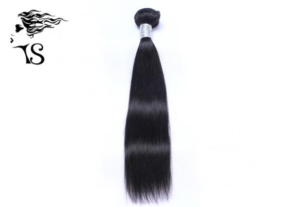 Straight Unprocessed Brazilian Hair Bundles , Brazilian Virgin Human Hair Natural Color
