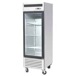 Vertical Single Door Display Freezer High Perspective With Adjustable Shelves