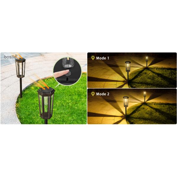 Eco-Friendly Solar Garden Lights PC Material LED Lamps for Green Spaces
