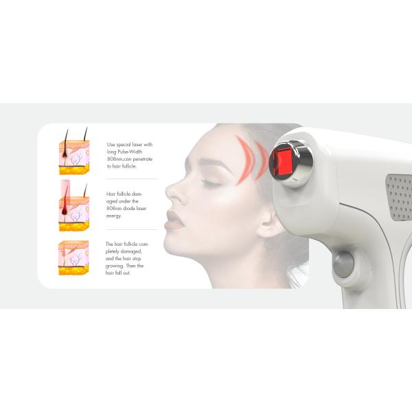 Двойная машина удаления волос лазера диода ручки 808nm