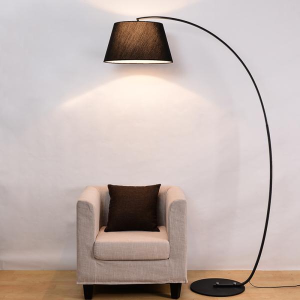 Vertical Arc Led Floor Lamps American Country Cloth Cover Living Room Decoration floor light(WH-MFL-17)