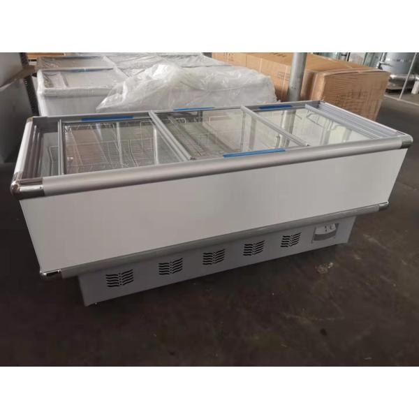 Glass Door White Display Cabinet Freezer Refrigerated Fresh