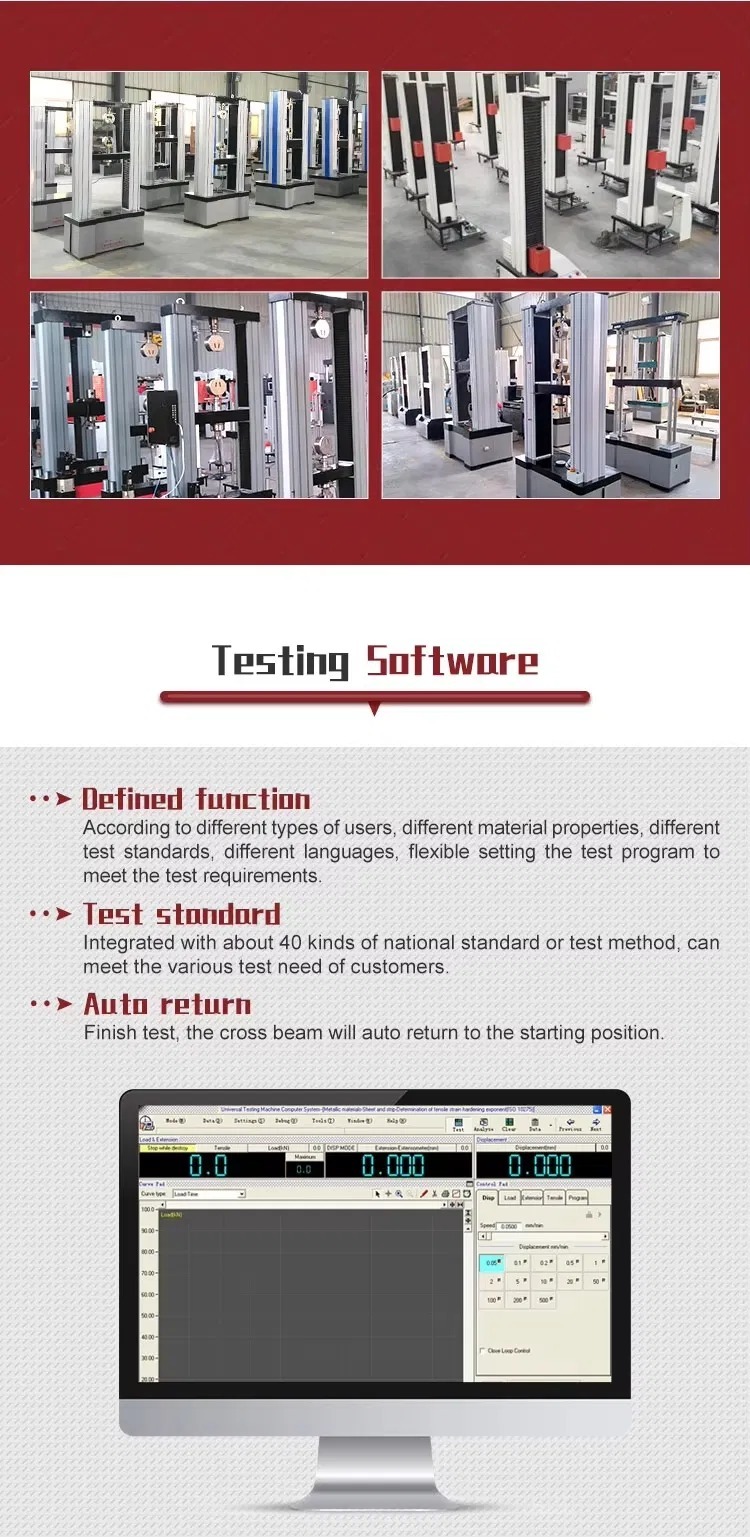 MY-128 Double Column Servo Universal Tensile Strength Testing Machine for Metal Rubber Plastic