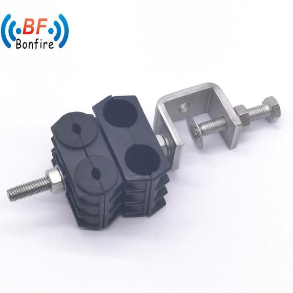KXK-2201-Double Hole Triple Clamp de câble pour 1/2 et 7/8 câble coaxial Design durable