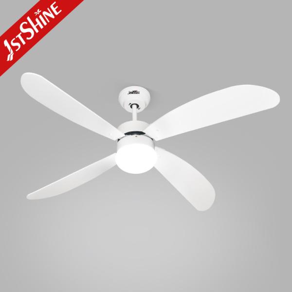 110-240V/50Hz-60Hz Voltagem de entrada Smart Remote Control Ventilador de teto Láminas de compensado branco