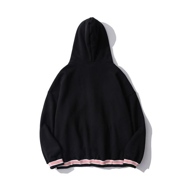 100% Chemical Fiber Zip Up Hooded Sweaters