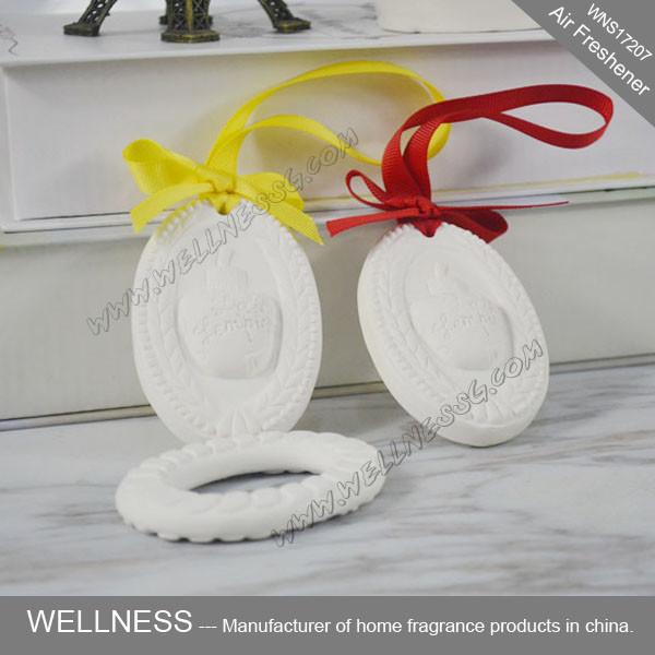 Custom Shaped Ceramic Scent Stone , Car Air Freshener Stone Piece Non Toxic