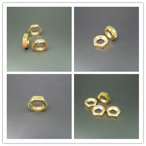 M14-1.5/M14-2.0 DIN439 Hex thin nut YZP(Yellow Zinc Plated),Carbon steel Grade 8.8 Class,DIN936