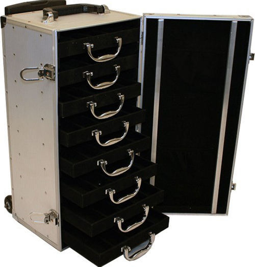 Removable Divider Aluminium Makeup Box , Multifunctional Hair Clipper Case