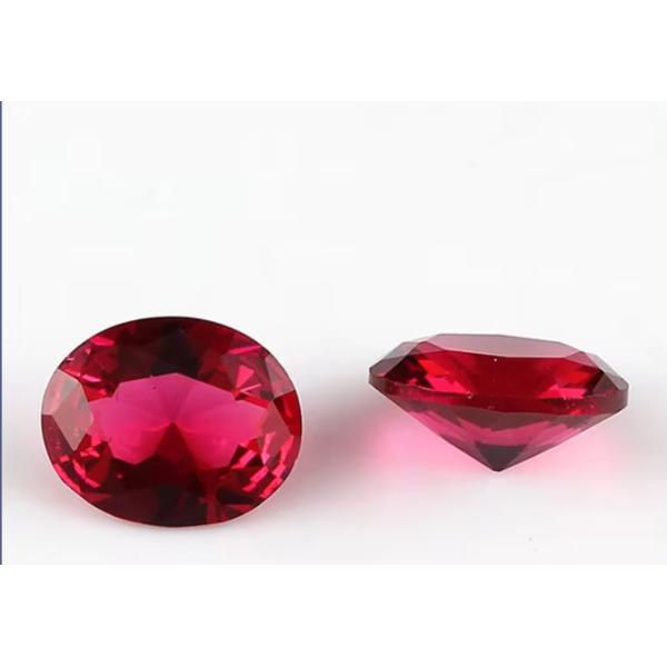 8*12 мм Цветный мойсанит Овальный Кровь Красный Кристальный Стекло Мойсанит для обручальных колец