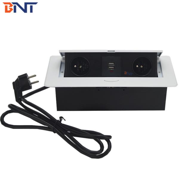 2* French power and 2*USB charger desktop power socket with usb port