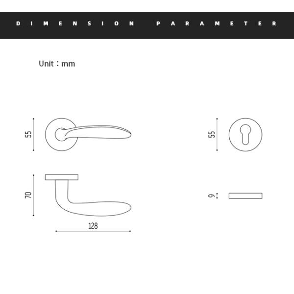 Copper Kitchen Handles 128mm