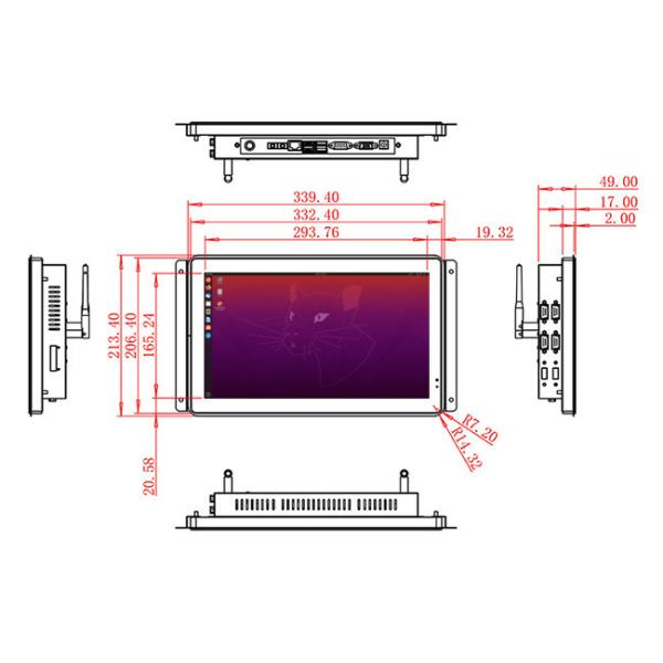 13.3-Inch Linux Embedded Control Panel for Retail Analytics, Public Kiosks, Energy Monitoring, and Transportation Dashboards