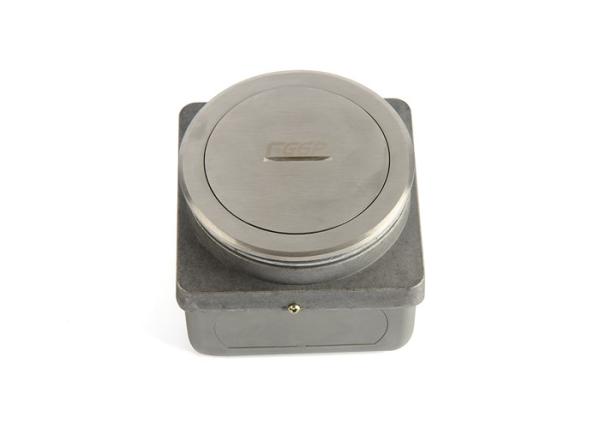 Stainless Steel Round Floor Socket Floor Mounted Electrical Outlet Boxes