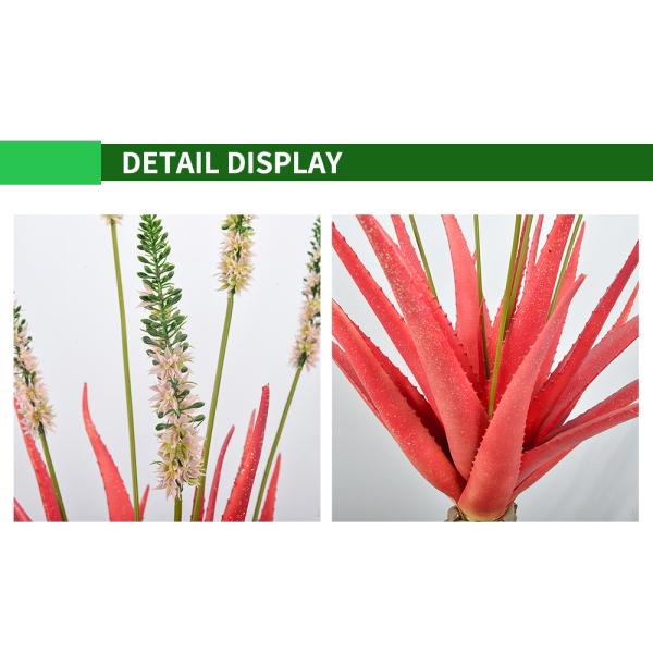 Thick Leaves Artificial Potted Flower Aloe Indoor Decor Realistic Appearance Plant