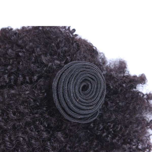 1B Afro Kinky Curly 100% Brazilian Virgin Hair Bouncy And Soft With Elasticity