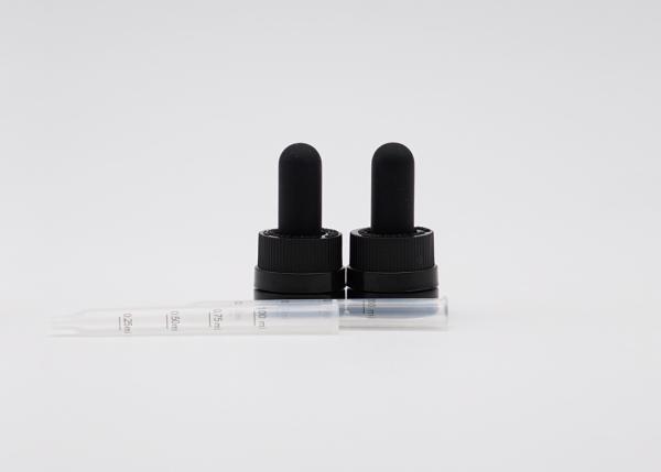 fechamento de alumínio de superfície liso de 18mm Matte Black Child Proof Dropper