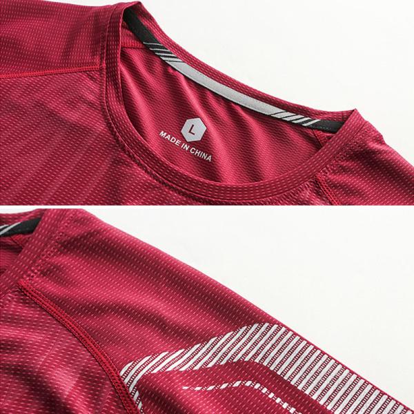 Summer Thin Breathable Running Fitness Loose Short Sleeve T Shirt For Men