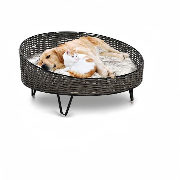 PE Rattan Handwoven Nest Small Animal Pet Bed Cattery Pet House For Dogs Cats Indoor