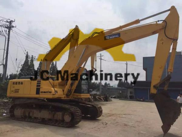 Máquina escavadora popularmente usada de 20 toneladas PC200-6 de KOMATSU com tamanho da cubeta do ³ de 0.7m na venda