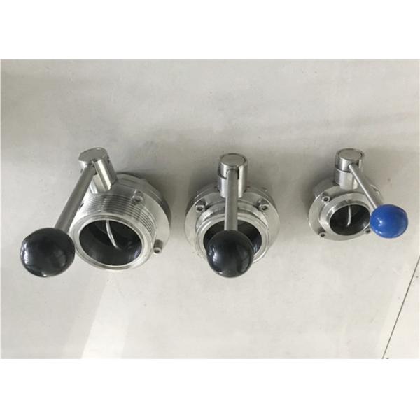 Stainless Steel Sanitary Butterfly Valve / Electric Butterfly Valve Clamp Type For Pipe