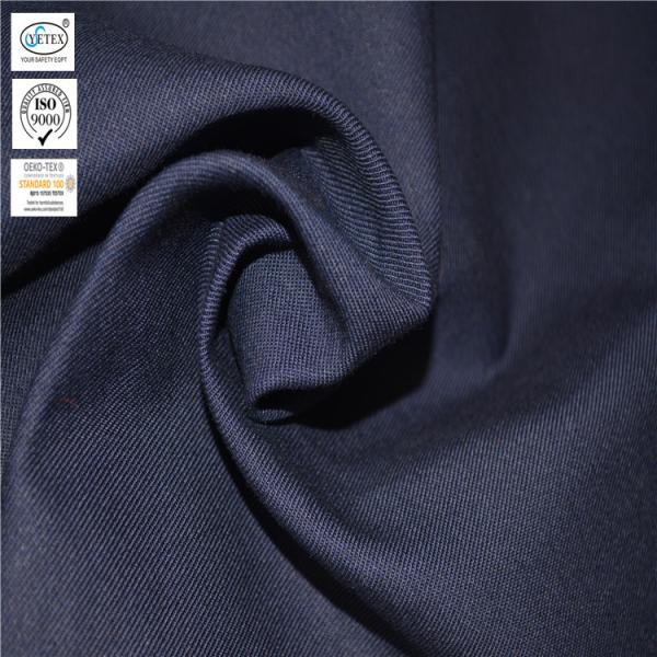 Navy Blue CVC 240gsm Fireproof Fabric Materials