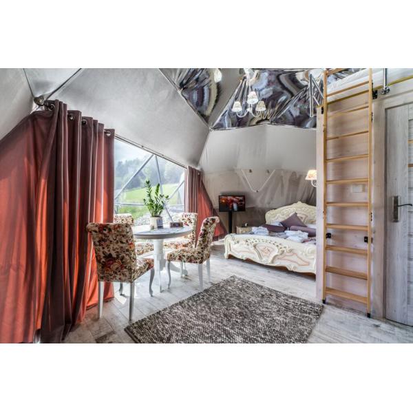 2 Man PVC Coated Geodesic Dome Glamping Tent UV Resistance