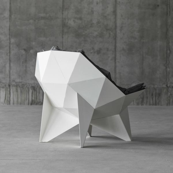 Customized Fiberglass Q1 Lounge Chair Multi Side Diamond Shape High Quality