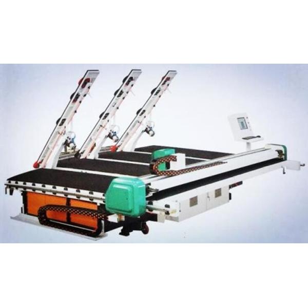 Integrated CNC Glass Cutting Machine , Glass Shape Cutting Machine With Loading Arms