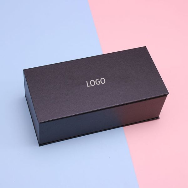 Custom Book-Style Rigid Eyewear Box Magnetic Closure Gift Box With Specialty Paper Rectangular Flip-Top For Eyeglasses & Luxury Gifting