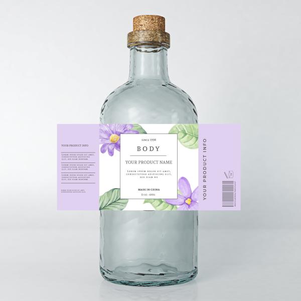 Etiqueta de botella de vino brillante personalizable Impresión de etiquetas de bebidas a prueba de agua