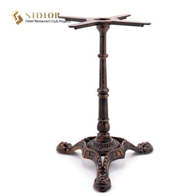 Antique Black Cross Metal Table Legs Dinning Table Base For Bar Restaurant