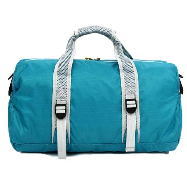 Pure Color Waterproof Nylon Foldable Weekend Travel Duffel Bag