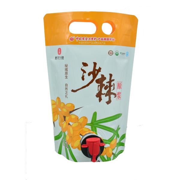 Levante-se o bico Juice Pouch With Tap Valve da folha de alumínio 1.5L