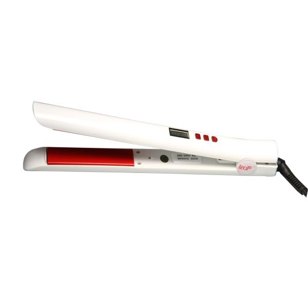 LCD white high speed heat hair straightener iron