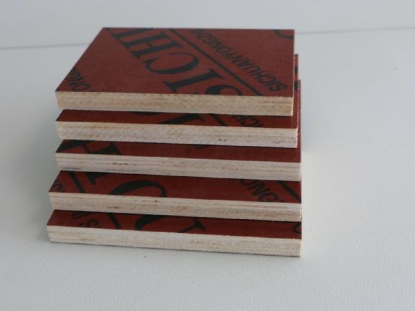 Poplar Core Red Film Faced Plywood Used For Formwork Panels High Bending Strength