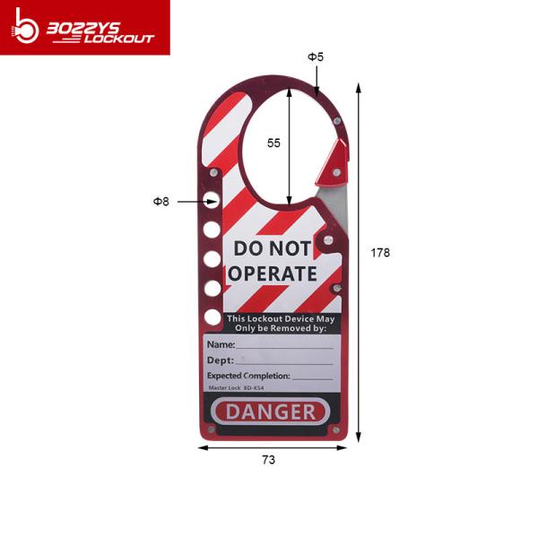 BOSHI New Product Aluminum Alloy Material Safety Lockout Hasp Valve Lockout