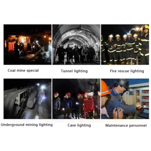 Rechargeable LED Mining Lamps with OLED Display 25000lux Brightness and RFID Tagging Capability for Mining Illumination