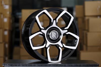 OEM Forged Alloy Black Staggered 22 Inch Rims 5x112 For Cullinan Black Badge