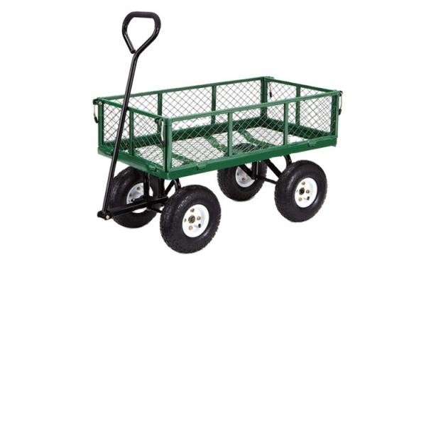 Versatile Iron Four Wheel Garden Trolley Modern Style For Heavy Duty Work
