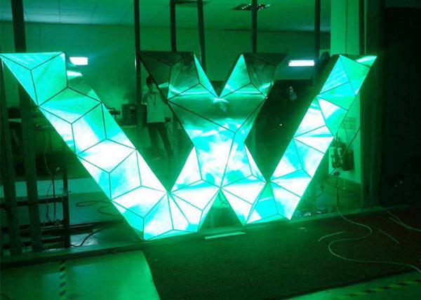 KTV Irregular LED display shocking effect indoor led screen W-shaped