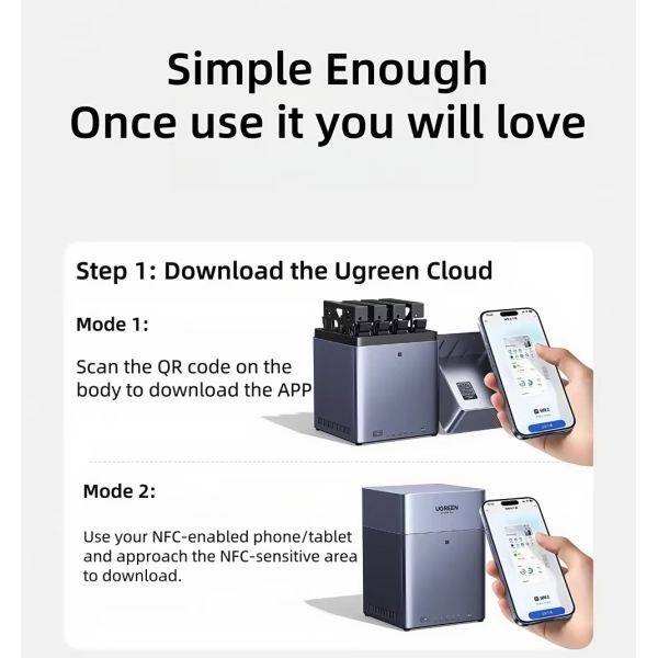 Ugreen NAS Storage DH4300 Plus 4 Bay Desktop with 120TB Max Storage 8GB LPDDR4X RAM and 2.5GbE Network