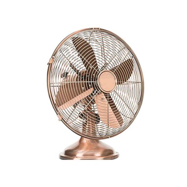 Retro Electric Fan Decorative Air Circulator Oil Rubbed Bronze Finish VDE Plug