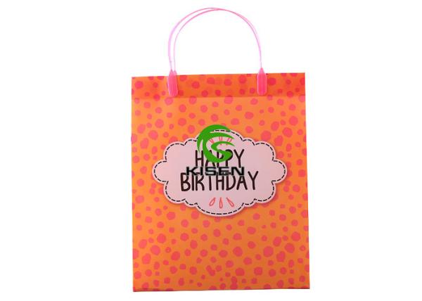 Supermarket Soft Loop Handle PE Plastic Bag For Shopping Resealable Waterproof