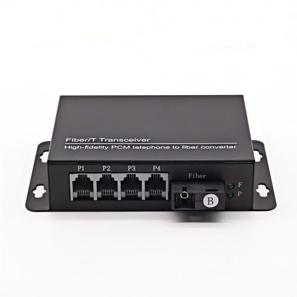 Fiber Optic 4 Channel Multiplexer 4 Port FXO FXS Telephone Over Fiber Extender