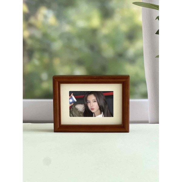 Mini 3.97 WiFi Digital Photo Frame Wooden Frame 800x480 Capacitive Touch Display